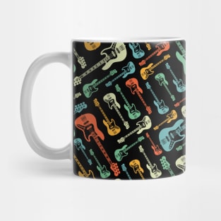 Bass Guitar Seamless Pattern Retro Theme Mug